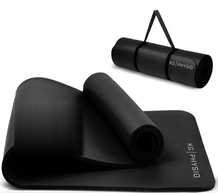 KG Physio Yogamatte, schwarz, 183 × 60 cm